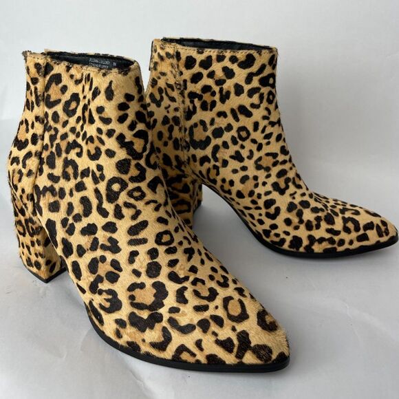 NWOT Steve Madden Jillian-L Leopard Print Ankle Boots - Size 8M - Picture 1 of 8